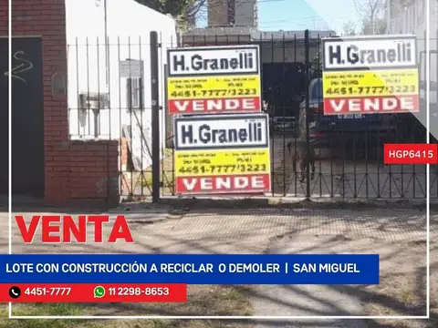 Terreno - Venta - Argentina, San Miguel -  Cnel L. M. Arguero 1040