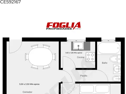 Departamento en Venta de 2 ambientes