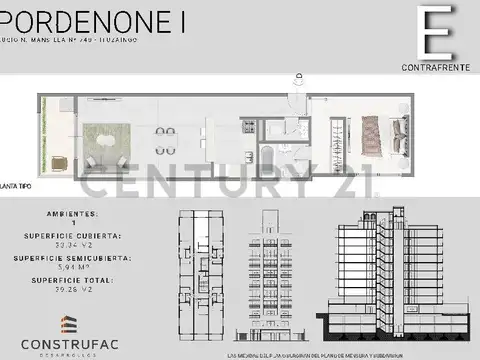 Departamento en Venta de Monoambiente