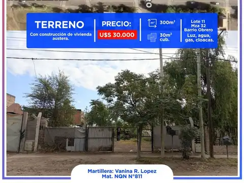 Terreno 10x30 Barrio Obrero