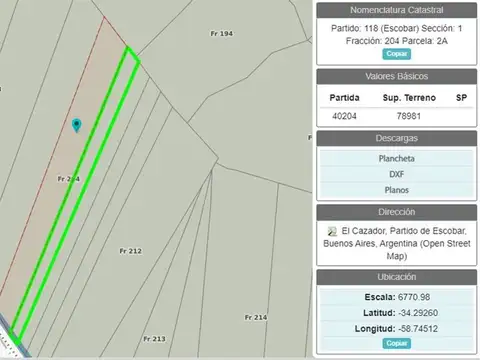 Terreno en Venta en Belen De Escobar, USD 120.000