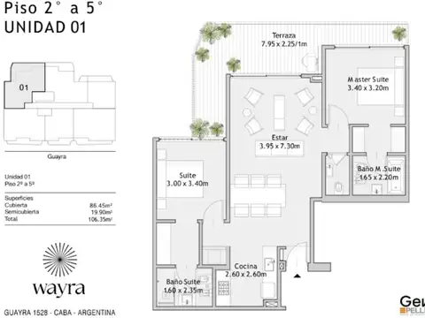 Departamento en Venta de 3 ambientes