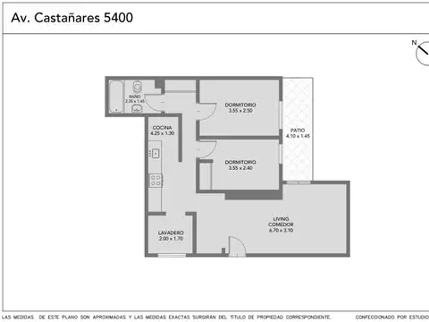 Depto Tipo Casa en Venta de 2 ambientes