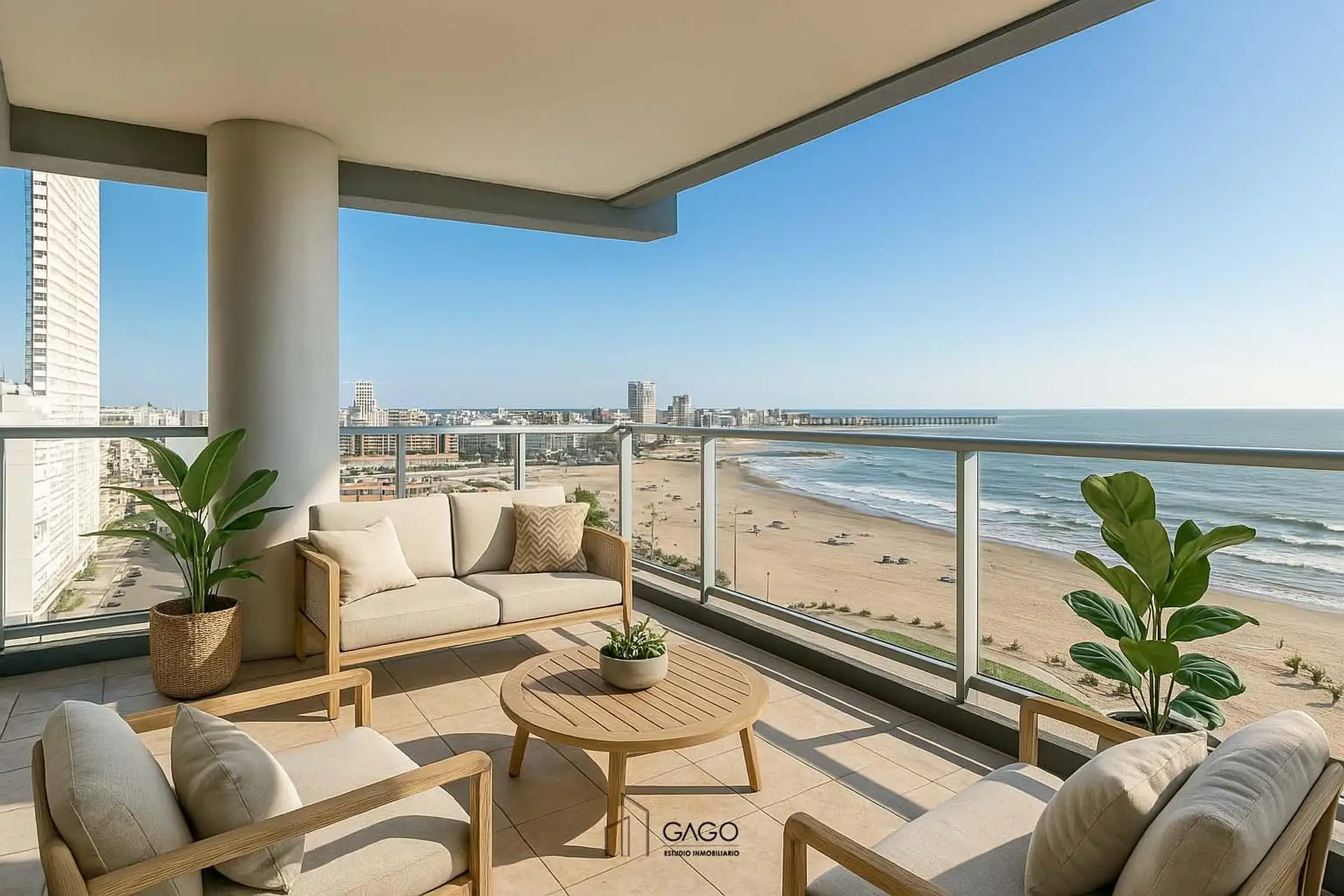 Departamento 4 ambientes con vista al mar, torreón del monje
