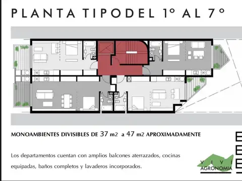 Departamento 3 ambientes con 1 baño