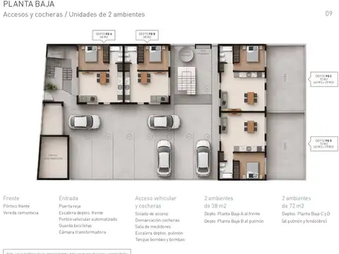 Departamento en Venta de 2 ambientes