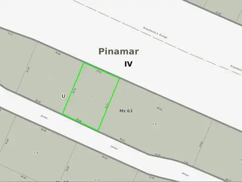 Lote 976 m2 - Zona Av. Bunge y Shaw - Pinamar