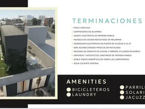 Departamento 2 ambientes con 1 baño