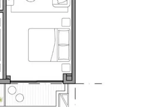 Departamento Monoambiente con 1 baño