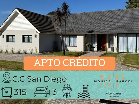 Casa 5 ambientes en venta en San Diego Club de Campo – amplia, luminosa y con excelentes amenities