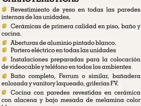 Departamento en Venta con 1 cocheras