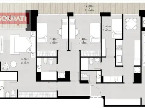 Departamento en Venta de 4 ambientes