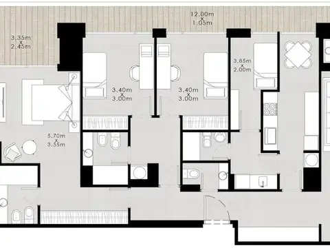 Departamento en Venta de 4 ambientes