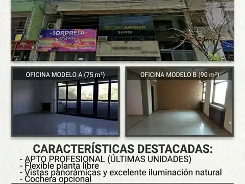 SE VENDE:  OFICINAS EN EDIFICIO PLAZA, JUAN B. JUSTO 66.