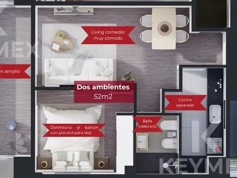 Departamento en Venta en Plaza Italia, USD 37.600
