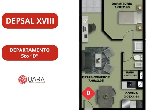 Departamento en el emprendimiento DEPSAL XVIII