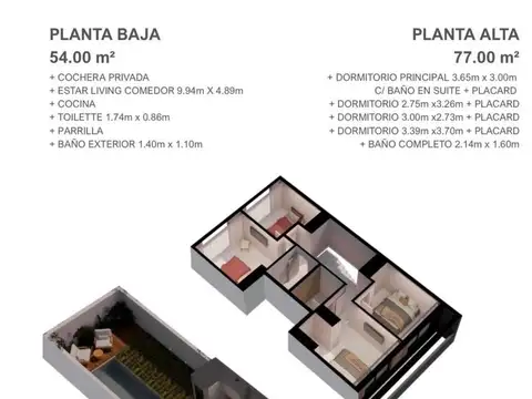 Depto Tipo Casa en Venta de 4 dormitorios