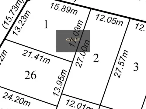 Terreno en Venta 27  mts Fondo