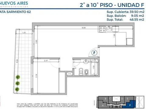 Departamento en el emprendimiento Fragata Sarmiento 62