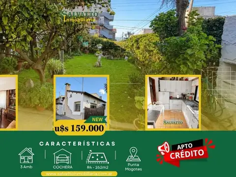Chalet en esquina con vista al mar en Punta Mogotes