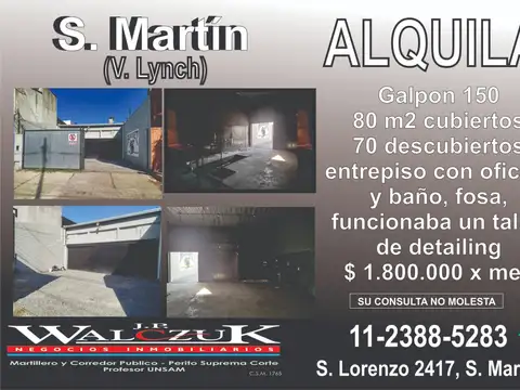 Galpón en alquiler en Villa Lynch