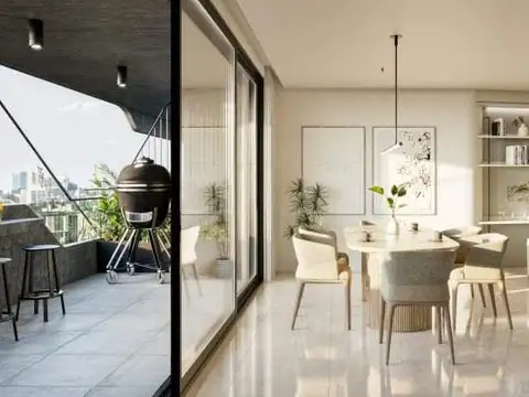 Departamento 2 ambientes con 2 baños