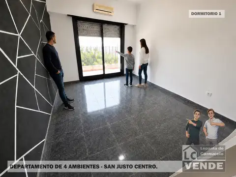 Departamento 4 ambientes con 1 baño