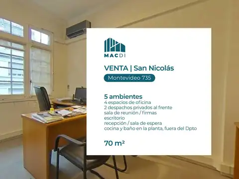 Excelente Oficina en Venta toda hecha a nuevo.