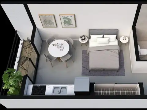 Departamento Monoambiente con 1 baño
