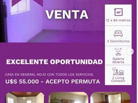 Vendo o Permuto Casa en Gral. Rojo
