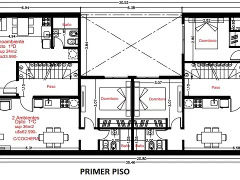 Departamento en Venta de 1 dormitorio