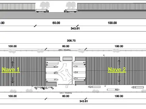 Galpon en Alquiler 306  mts Fondo