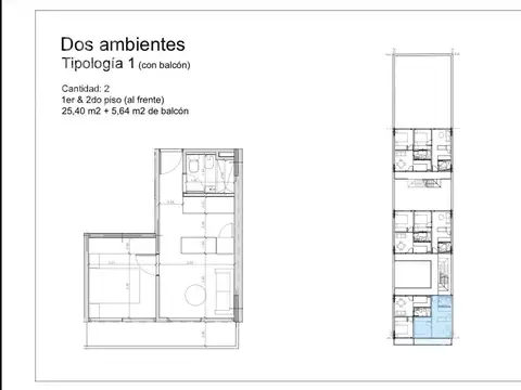 Departamento en Venta de 1 dormitorio