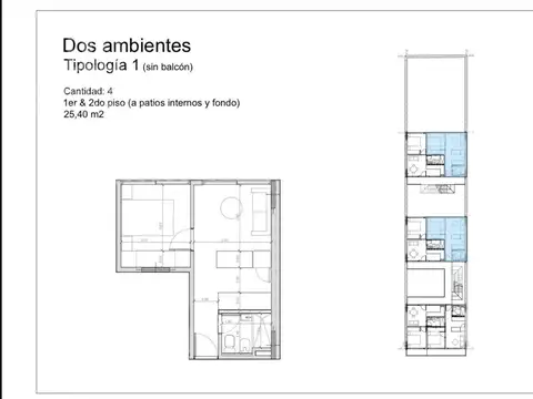 Departamento en Venta de 2 ambientes