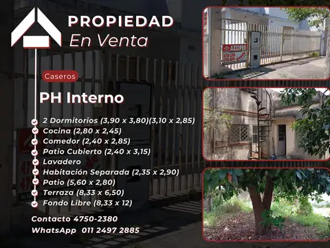 Departamento T/Casa Interno en venta en Caseros