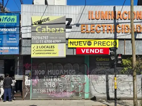 ALQUILER LOCAL 130 M2  SOBRE AVENIDA QULMES CENTRO