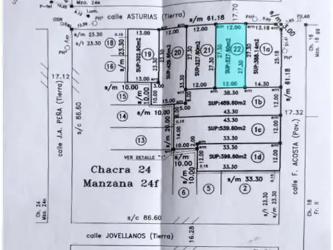 Terreno en Venta de 327,0 m2