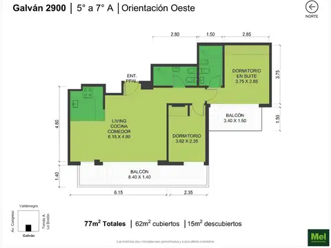 Galván 2900, Piso 5