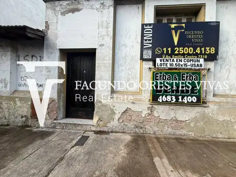 Terreno en Venta 10  mts Frente