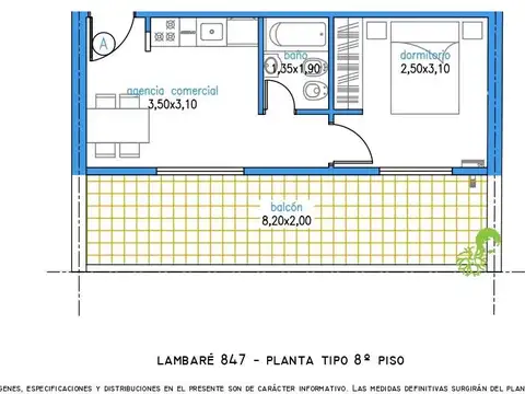 Departamento en Venta de 1 dormitorio