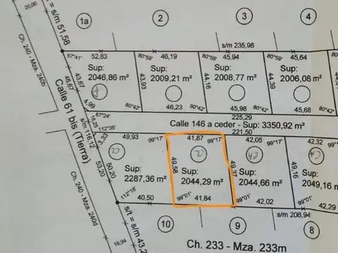 calle 146 e 61bis y 47