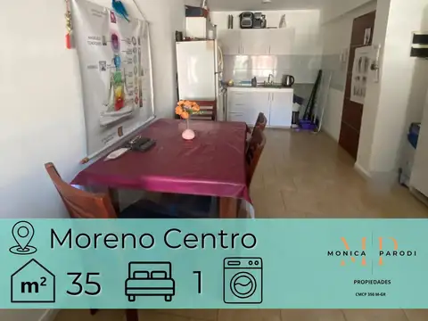 Departamento 2 ambientes en venta en Moreno centro