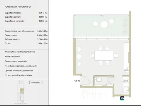 VENTA OFICINA  C/JARDÍN A ESTRENAR - CASTELAR
