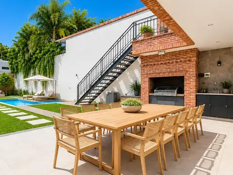 Impecable. Casa de tres plantas con ascensor interno. Villa Urquiza. Pileta. Jardín.
