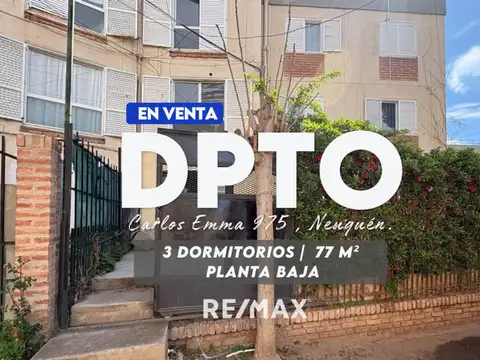 Venta departamento 3 dormitorios con cochera