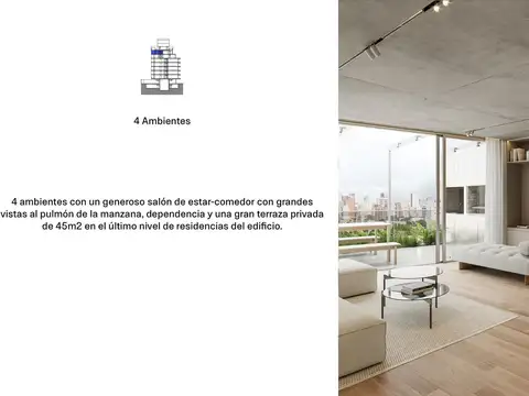 Departamento 5 ambientes con 4 baños