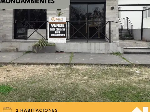 Venta LOCAL COMERCIAL + 2 MONOAMBIENTES. ZONA BALNEARIA