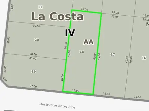 Terreno en Venta de 600,0 m2