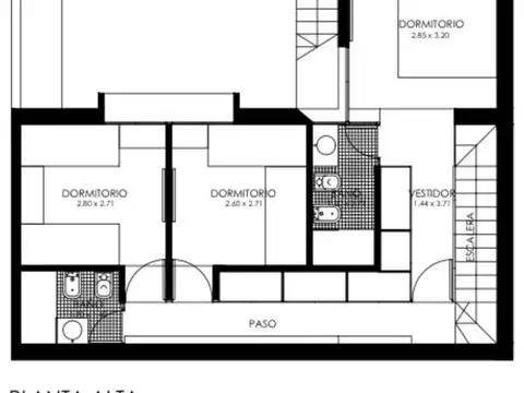 Depto Tipo Casa 4 ambientes con 2 baños