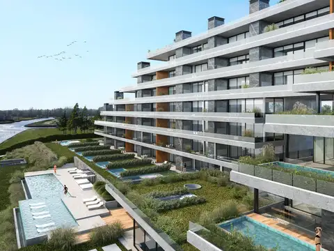 En venta 3 ambientes en cuarto piso con vista al rio en Acqua Marinas